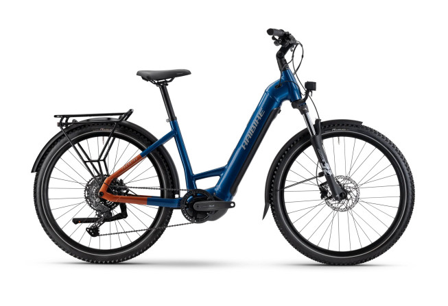 Haibike TREKKING 4 - Low  blue/orange/silver glänzend 2025 - 1